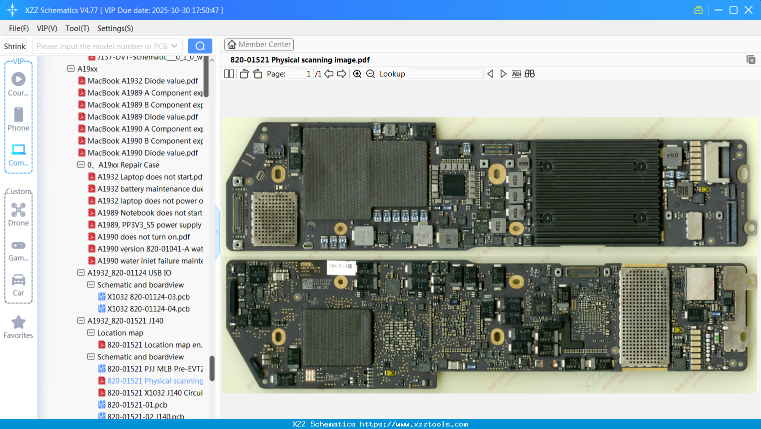 Laptop Apple 820-01521 Physical Scanning Image